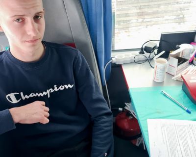 Uczniowie z CKZ  honorowymi dawcami krwi.-2022-23